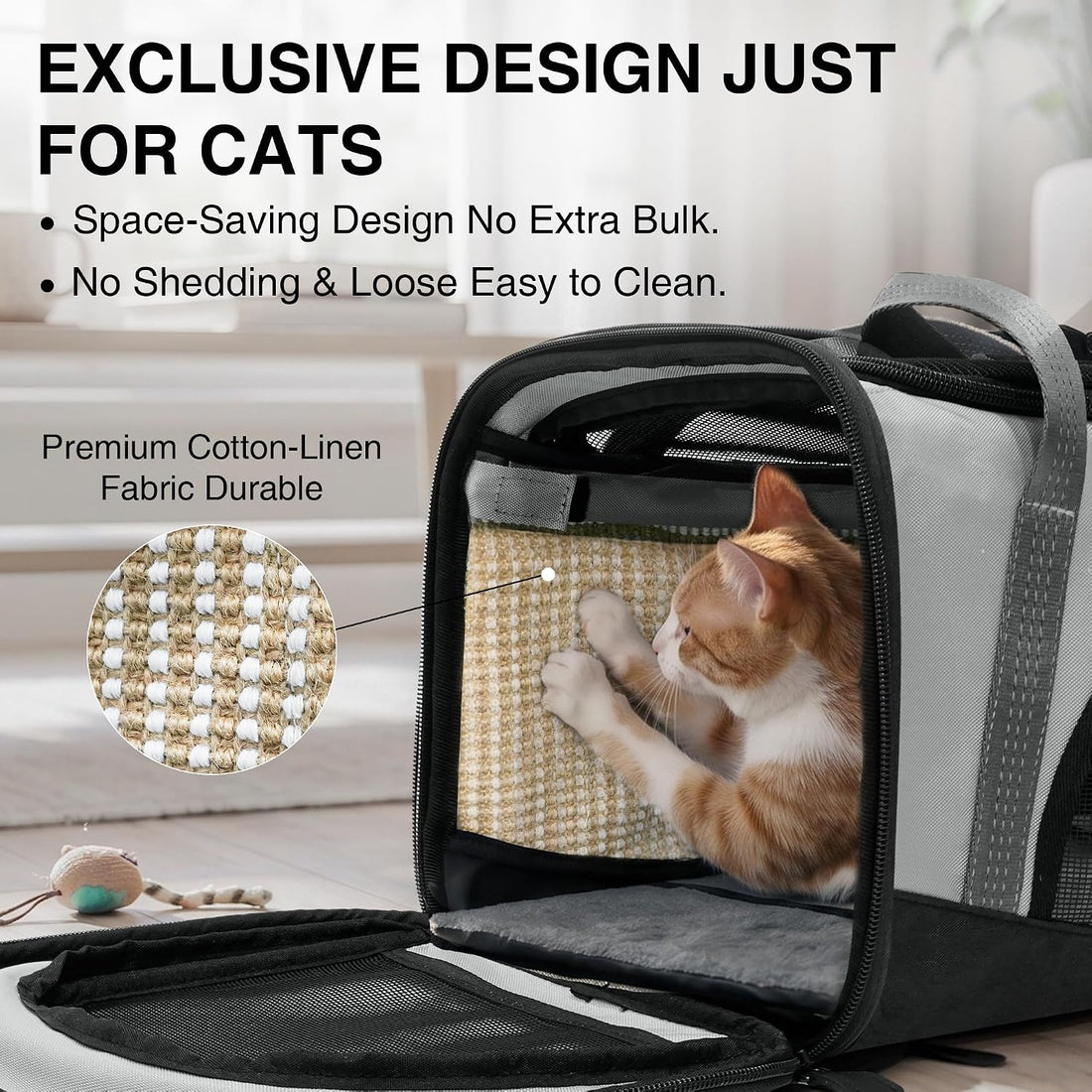 Soft Sided Cat Carrier Airline Approved Pet Travel Bag for Pet Up