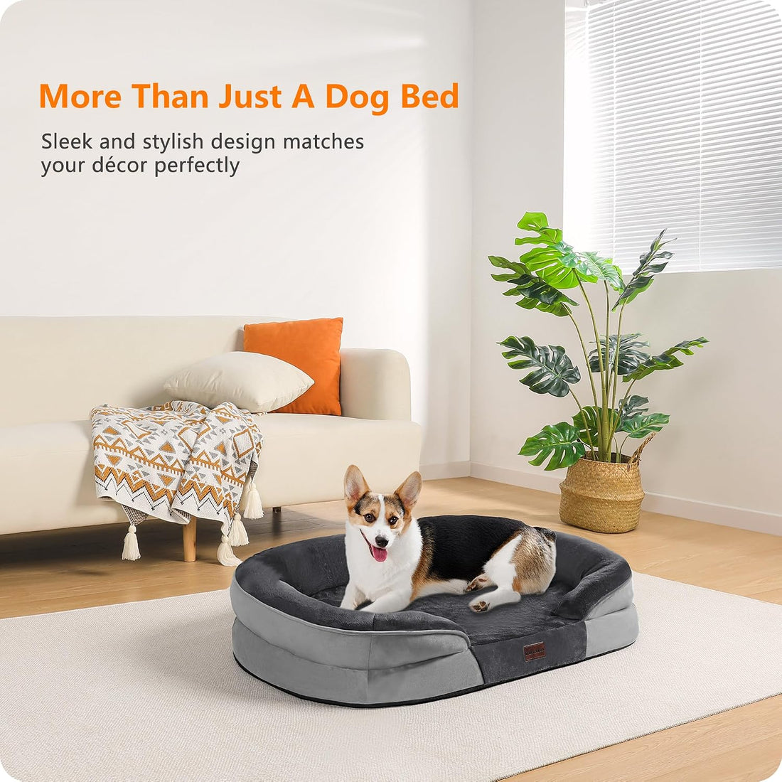 Dwanton Orthopedic Waterproof Medium Dog Bed Sofa, Gel Memory Foam