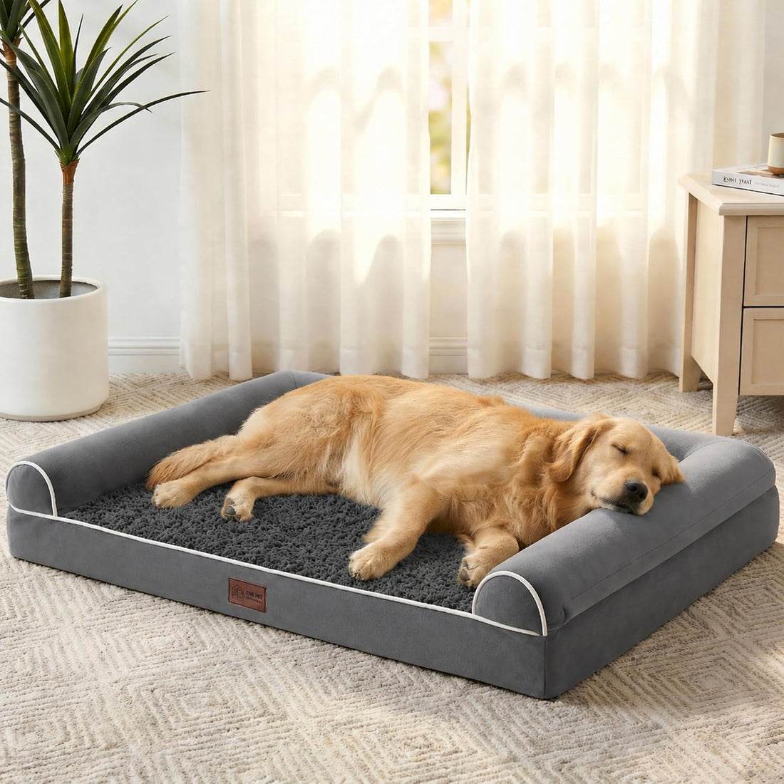 WESTERN HOME XL Orthopedic Dog Bed Washable Couch for Large Senior