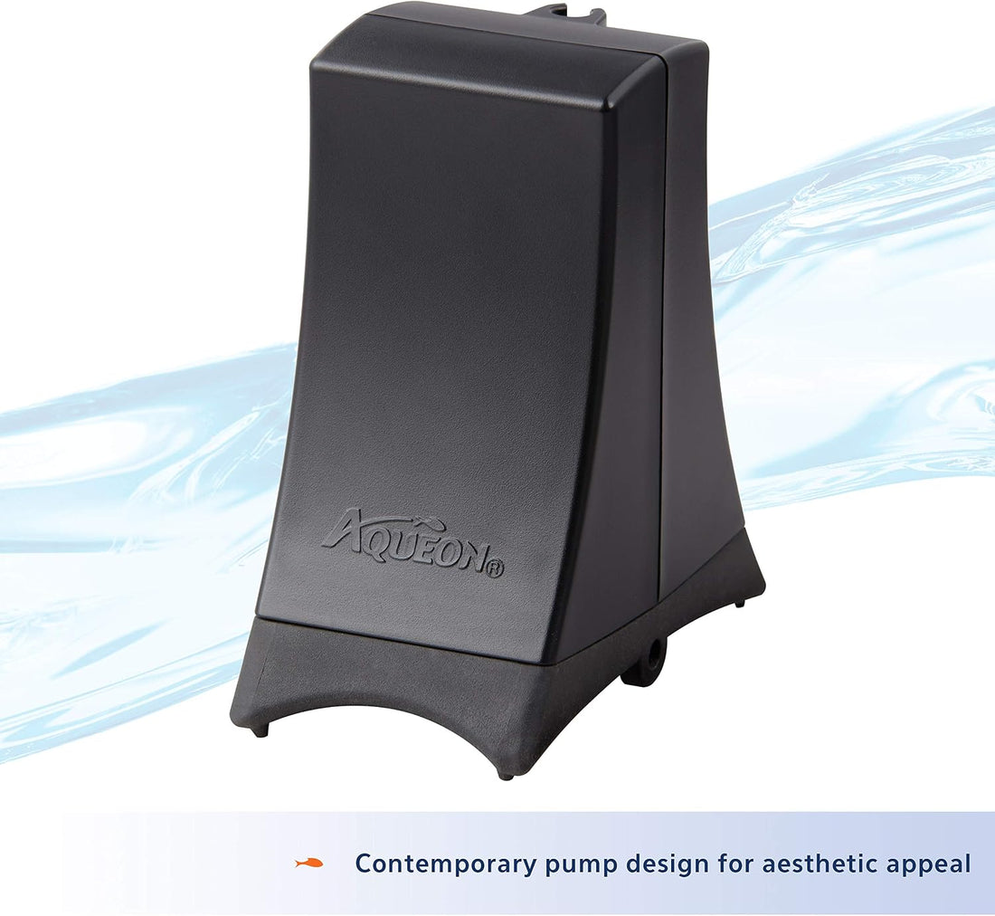 Aqueon QuietFlow Aquarium Air Pump 10, For 2-10 Gallon Tanks, Black