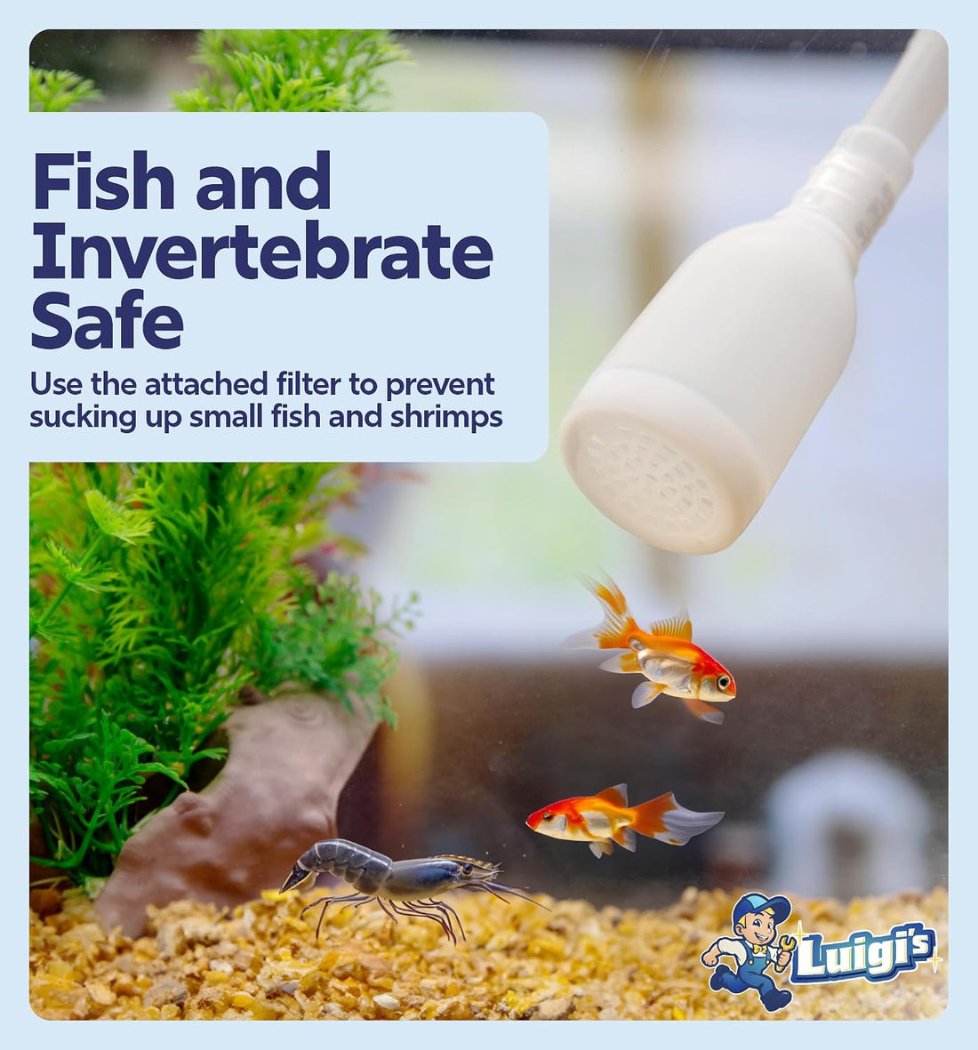 Luigi's Fish Tank Cleaner - Turtle Tank Accessories