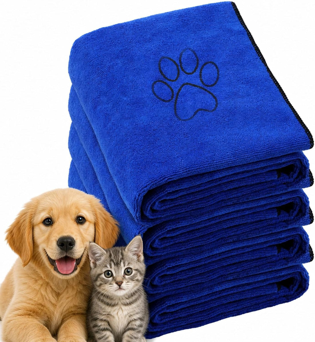 Chumia 4 Pcs Dog Towels for Drying