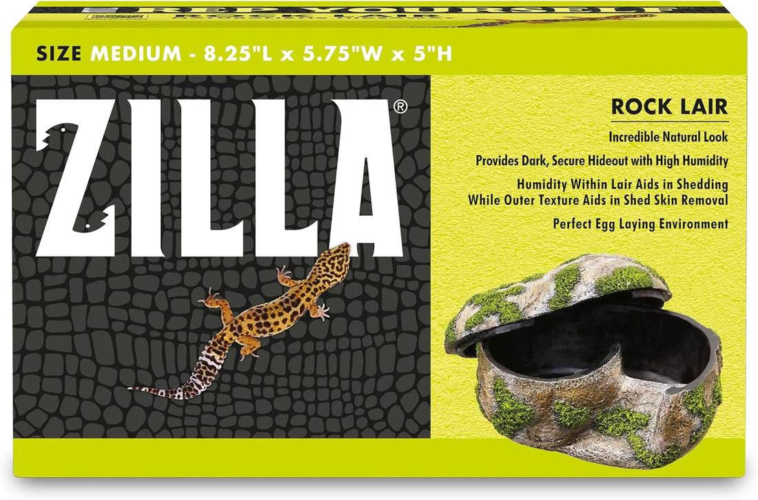 Zilla Rock Lair Naturalistic Hide for Snakes and Lizards, Medium