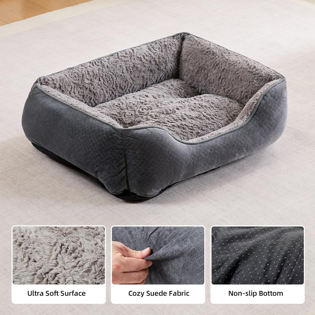 Dog Bed for Small Dogs Washable, Super Soft Durable Cat Bed