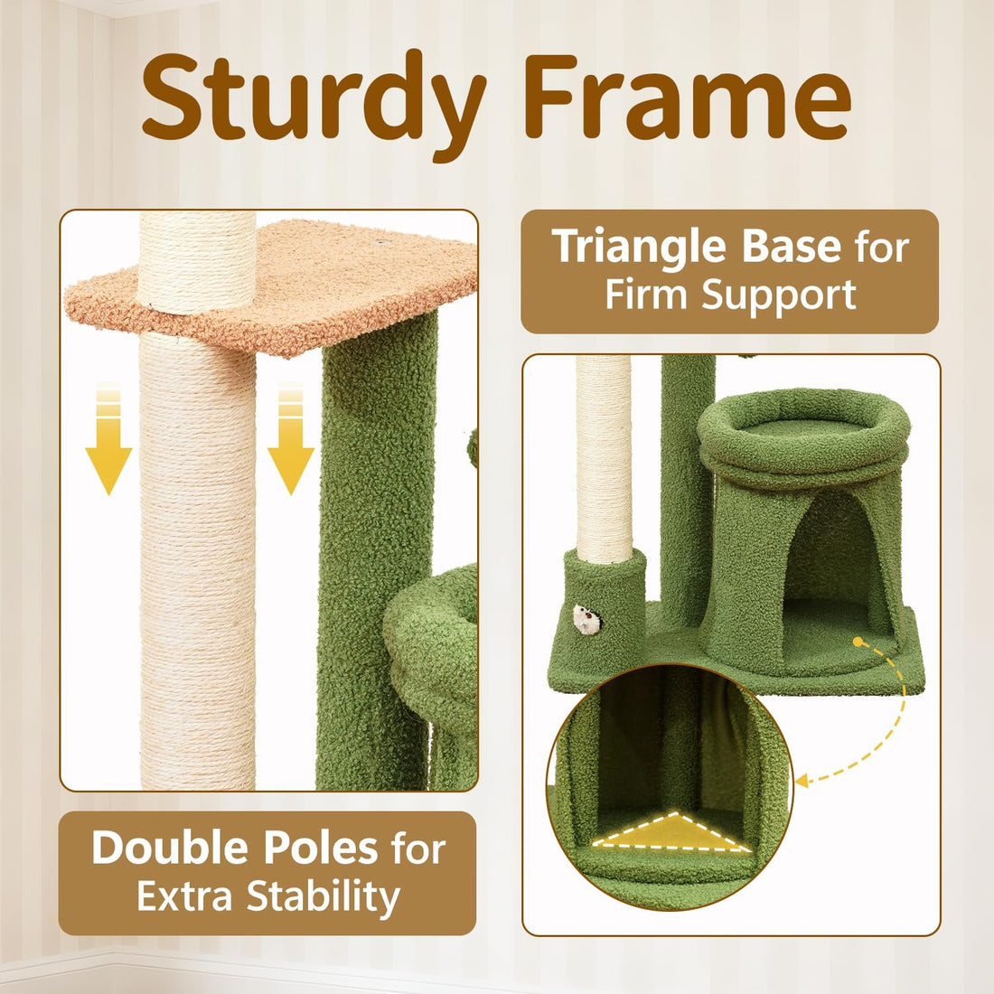 35" Tall Palm Tree Cat Scratching Post Vertical for Indoor Cats