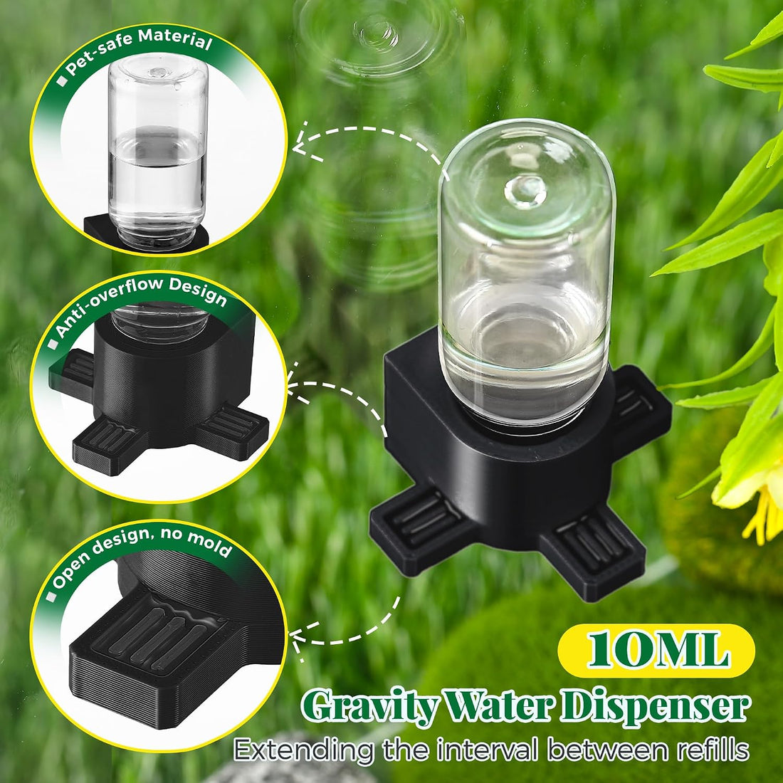 2 Pcs 10ML Jumping Spider Water Dispenser with Magnets