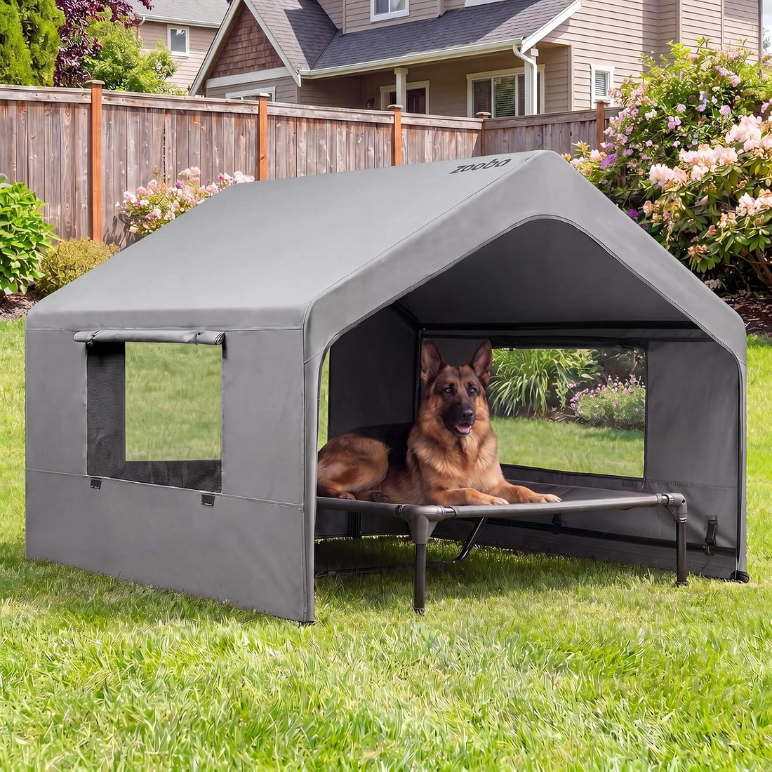 Zooba Extra Large Dog Shade with Elevated Bed