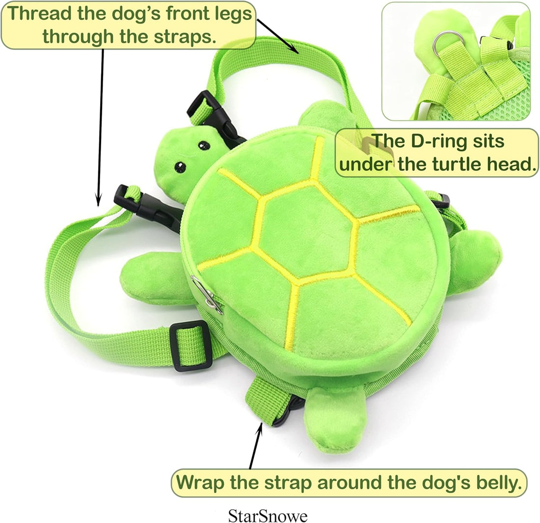 ×Pet Backpack Harness,Dog Saddle Bag,Self Carrier Poopbag Holder
