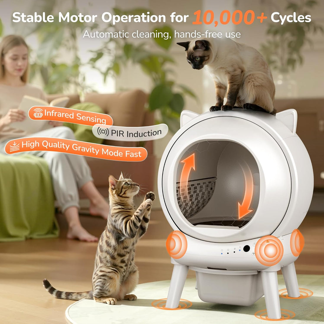 Automatic Self Cleaning Litter Box, Cat Litter Box, Robot Litter Box
