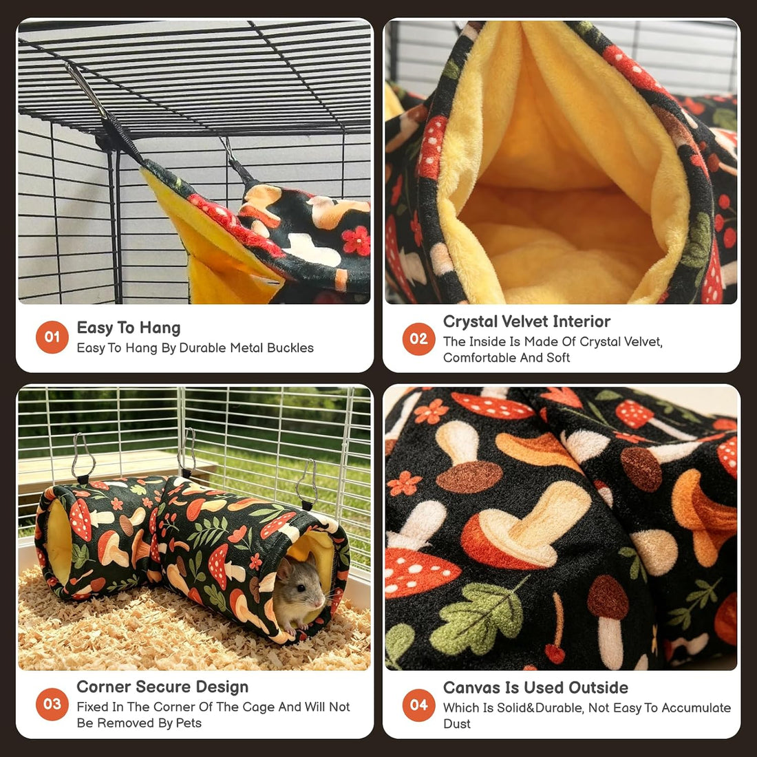 Guinea Pig Rat Tunnel & Tubes for Bunny Bedding