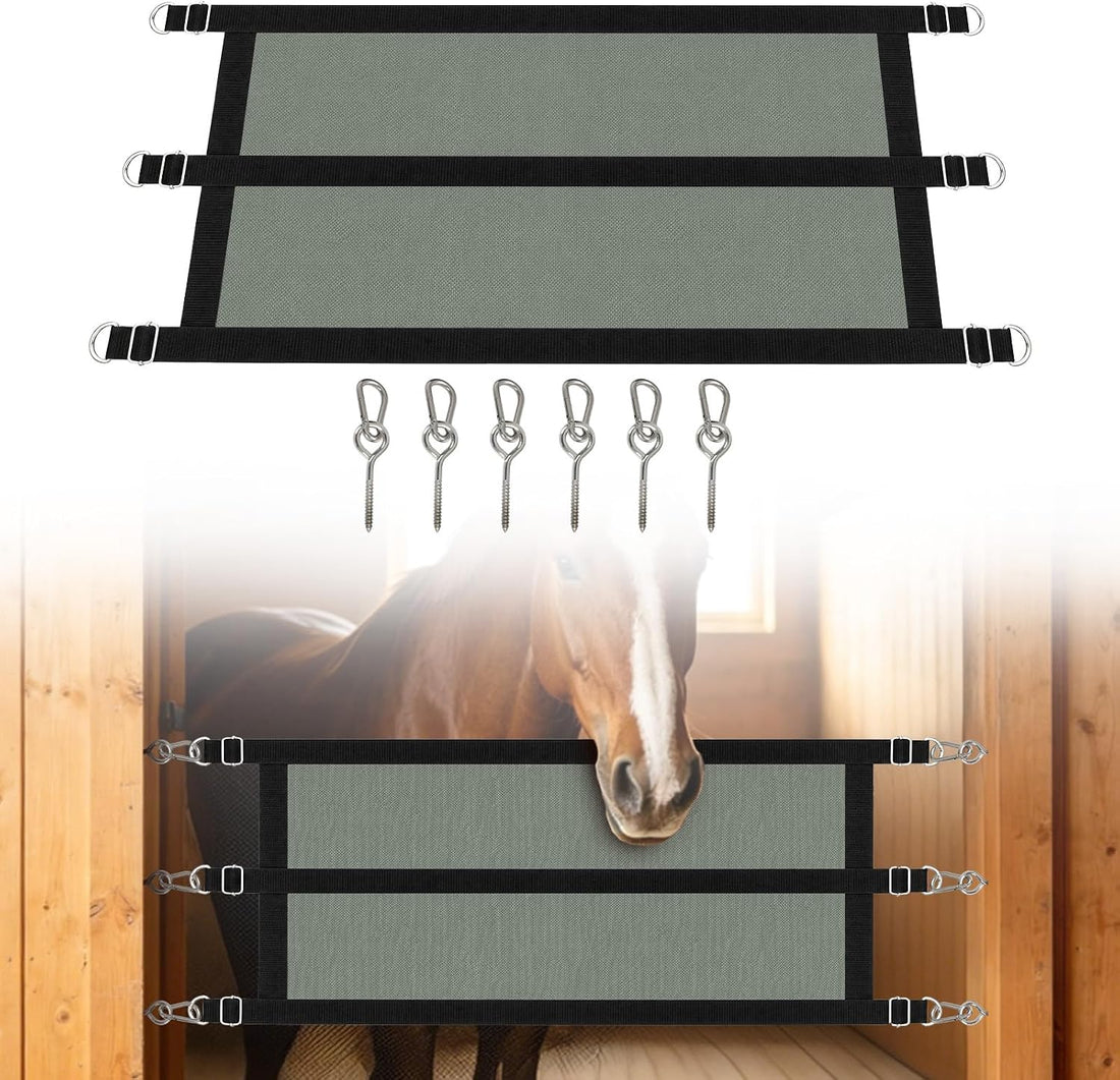 Horse Stall Guard 35.5-47In Aisle Guard Adjustable Horse Stall Gate