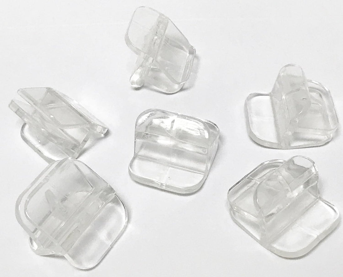 6 Pack - Rimless Glass Canopy Clips