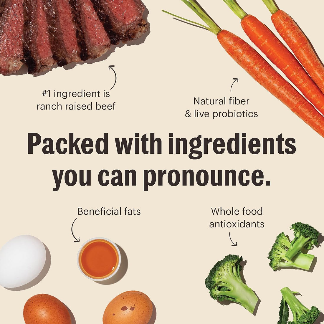 The Honest Kitchen Grain Free Beef & Superfoods Whole Food Clusters
