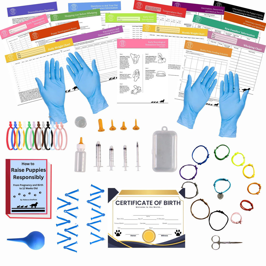 SHEFFIELD SS SHOP Puppy Whelping Supplies 64 Piece Puppy Whelping Kit