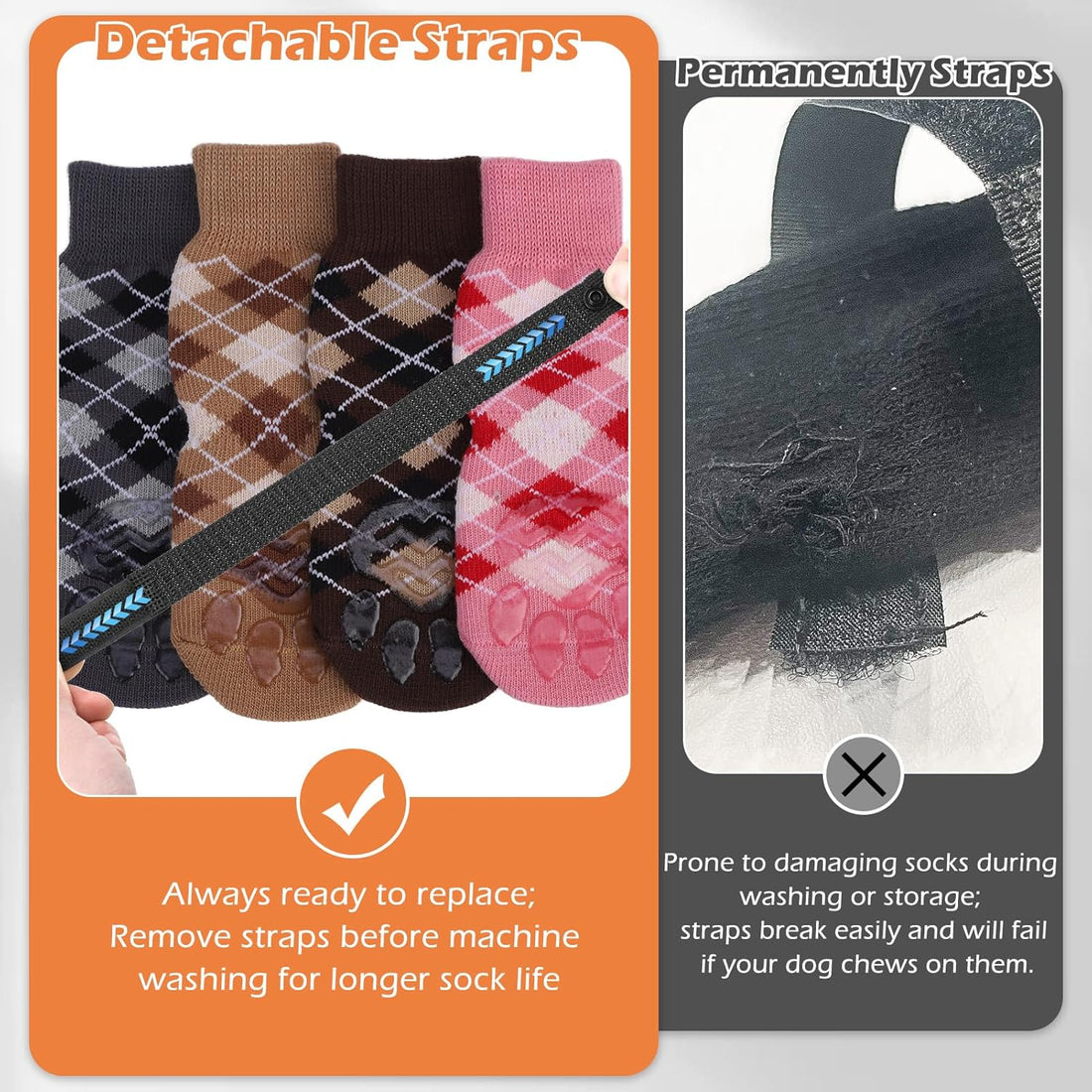 EXPAWLORER Dog Socks to Prevent Licking Paws,Anti Slip Dog Shoes