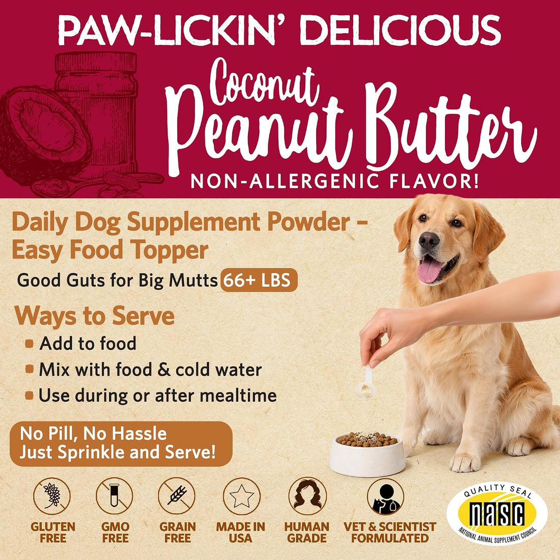 Fidobiotics Good Guts Probiotics for Big Dogs