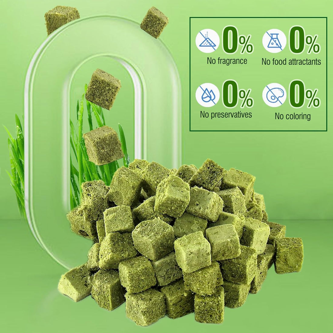 60g/2.13oz Cat Grass Teething Toy Hairballs,Chew Treats