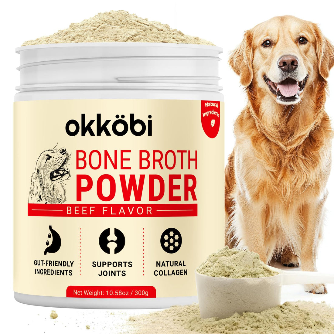 OKKÖBI Beef Bone Broth for Dogs