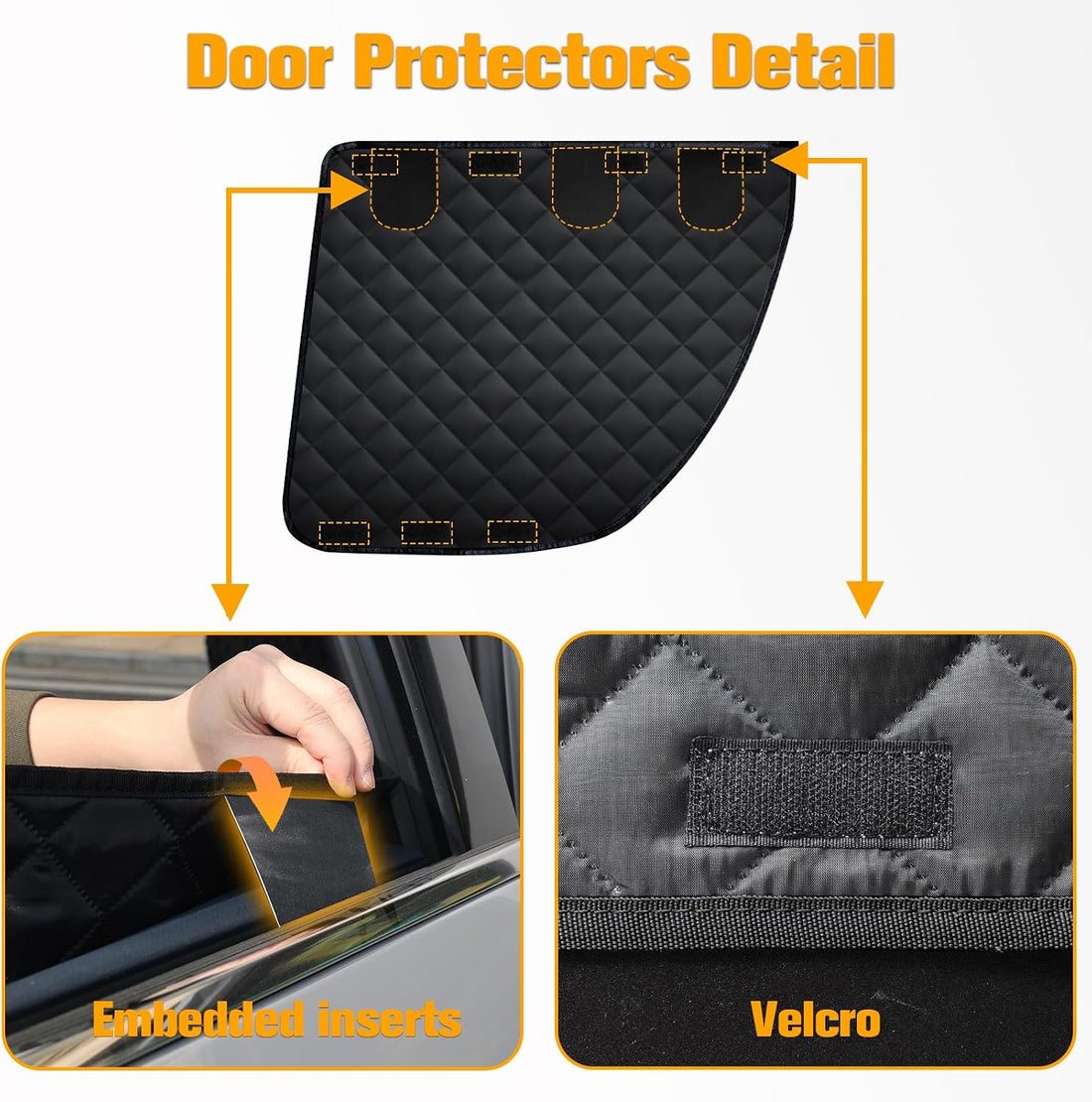 PETICON Dog Seat Cover for Tesla Model 3 & Y Back Seat + 2 Door