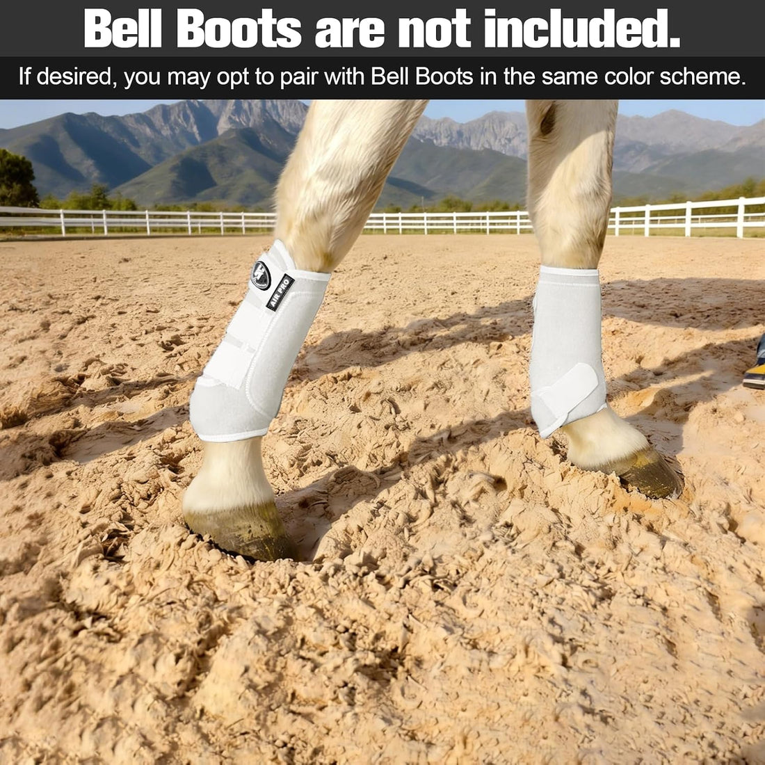 2 Pair Splint Boots for Horses Outdoor Sports(White, Large)