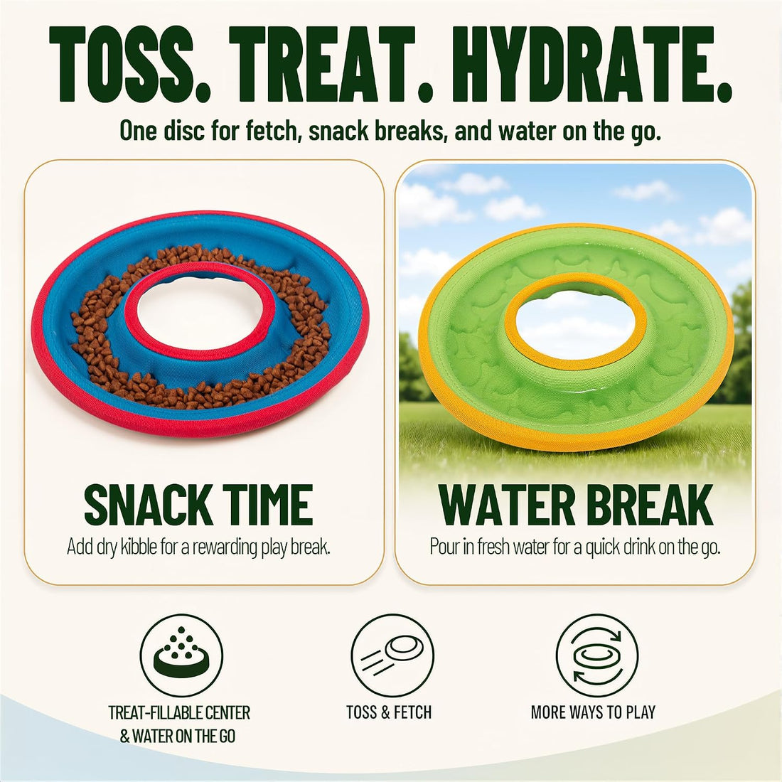 HONGEZEY 3 Pcs Flying Discs, Interactive Flyer Toys
