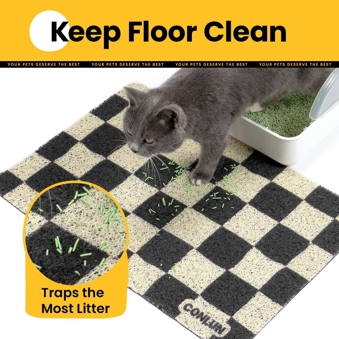 Conlun Cat Litter Mat Litter Trapping Mat