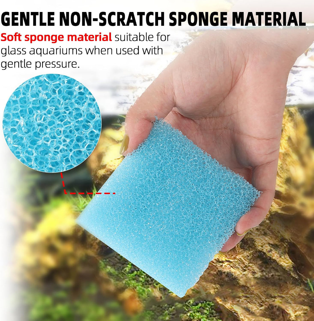 TonGass 6 Pack Aquarium Cleaning Sponges