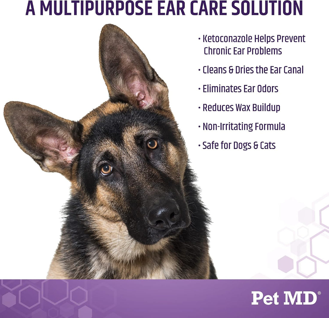 Pet MD Tris Flush Ear Cleaner for Dogs & Cats