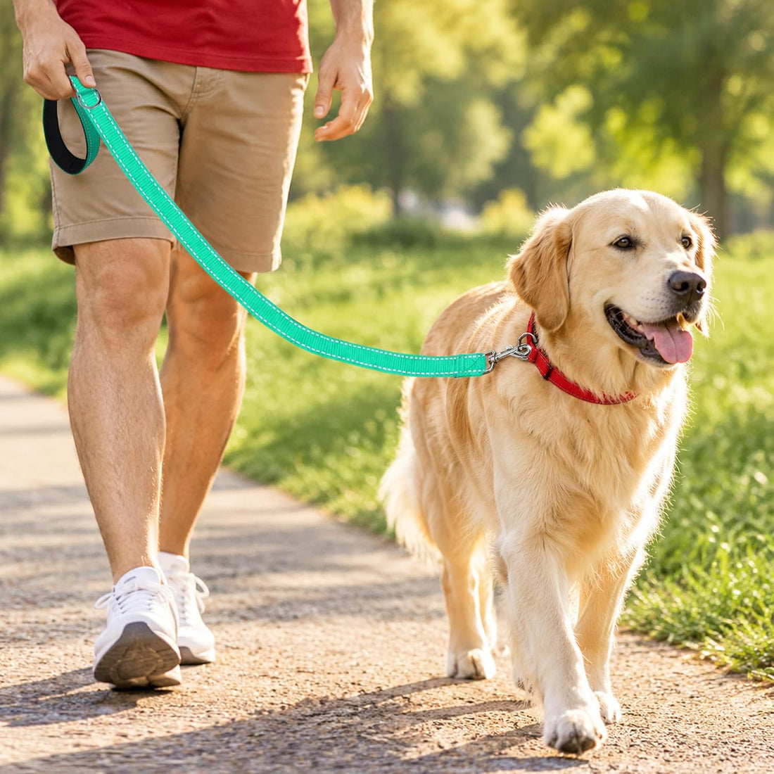 Reflective Dog Leash with Padded Handle for Medium Large Dogs
