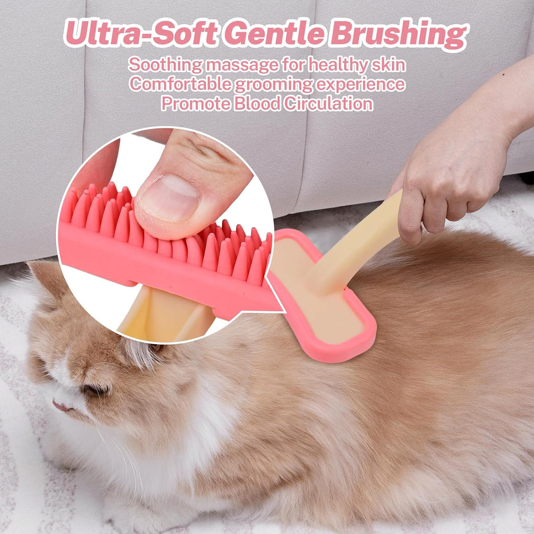 Bunny Brush, Soft Silicone Small Animal Brush, Short Hair Dog Brush