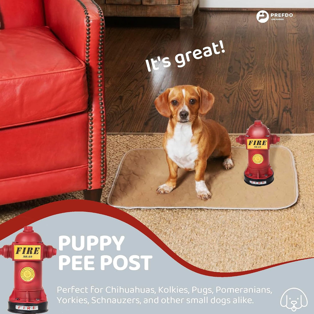 Dog Fire Hydrant, 9.4" H for Male Dog Indoor Potty Training