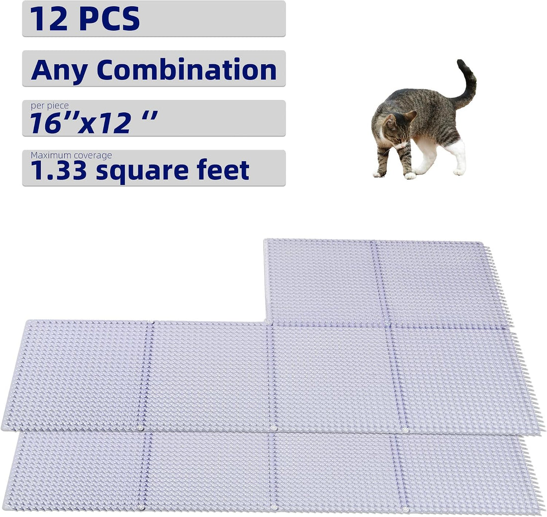 12 Pack Scat Mats for Cats with Interlocking Design