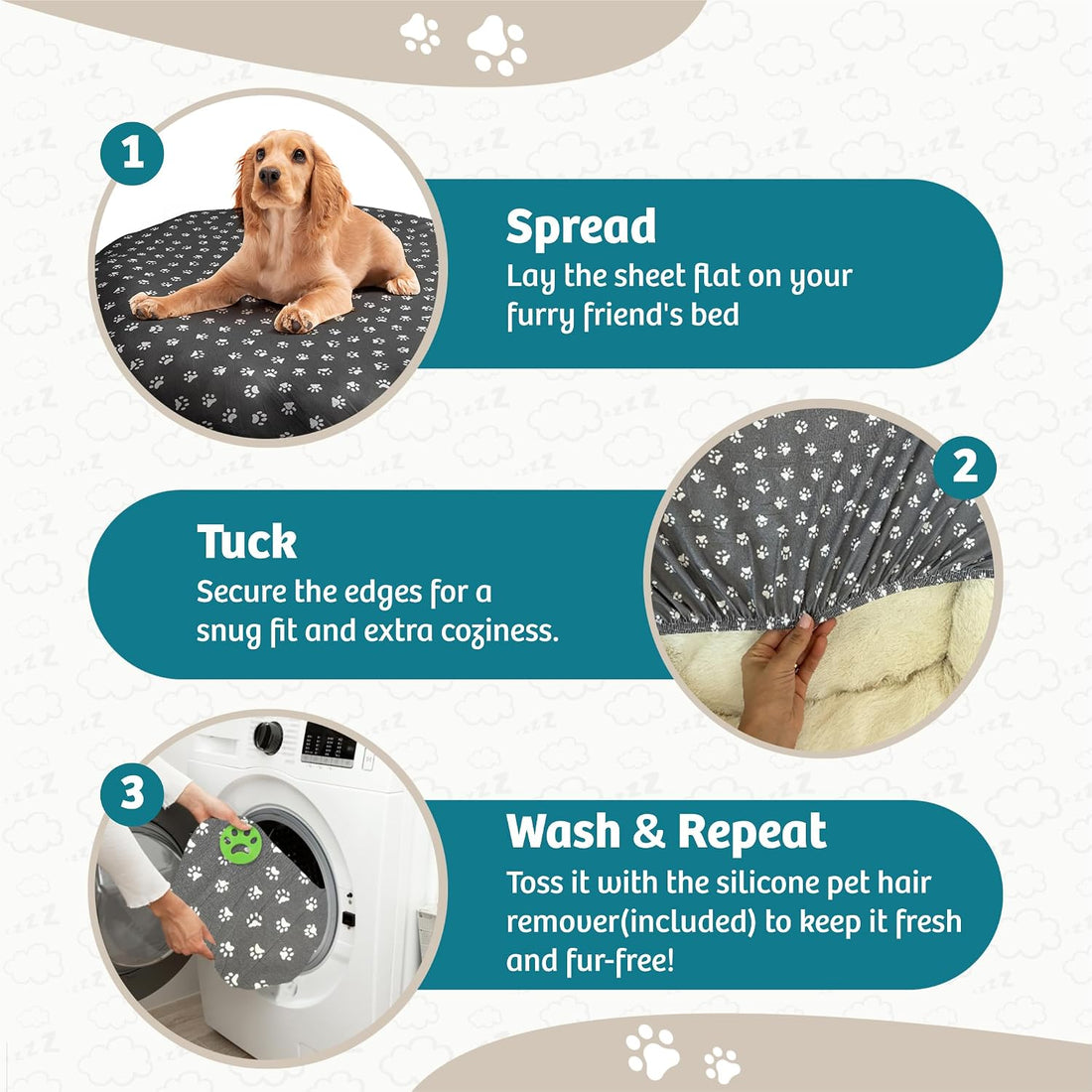 Round Dog Bed Covers Replacement Washable, Dog Bed Washable Cover