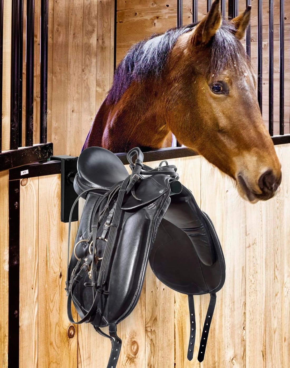 QWORK Saddle Rack, 2 Pack Removable Saddle Rack