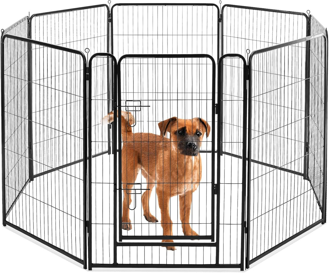 NEWBULIG Dog Playpen Indoor 8 Panels 24 Inch