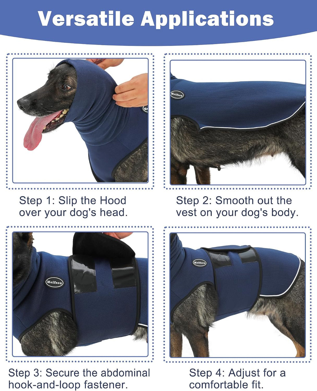 Meifsou Dog Anxiety Vest with Hood