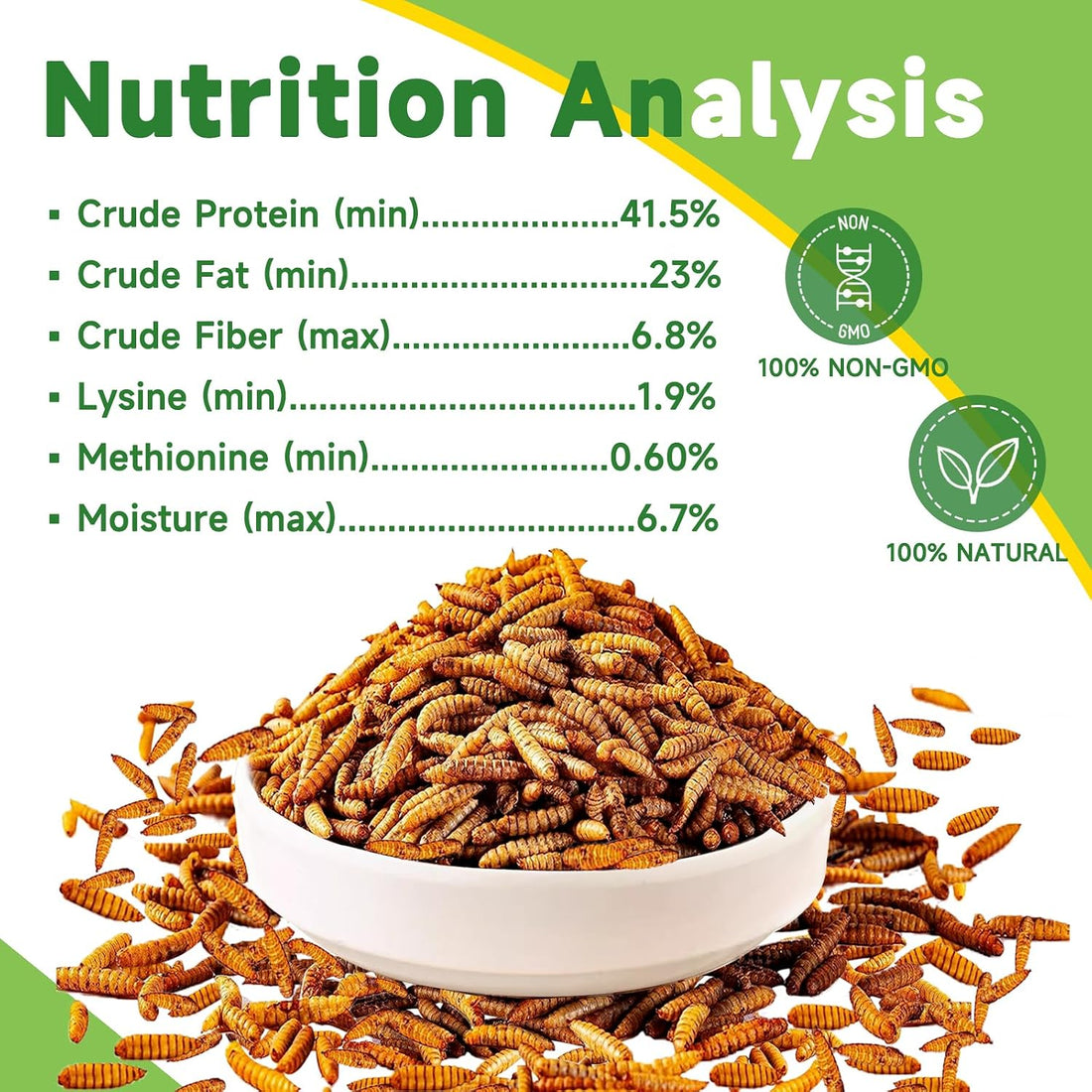 MTART 10LB Dried Black Soldier Fly Larvae Treat for Chicken