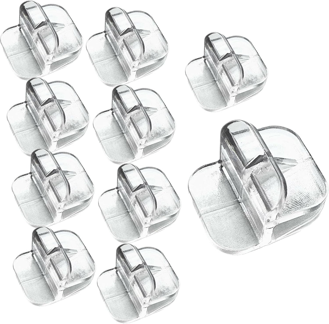 10 PCS Rimless Aquarium Clips for 1/8" to 3/16" Glass,Top Mounting
