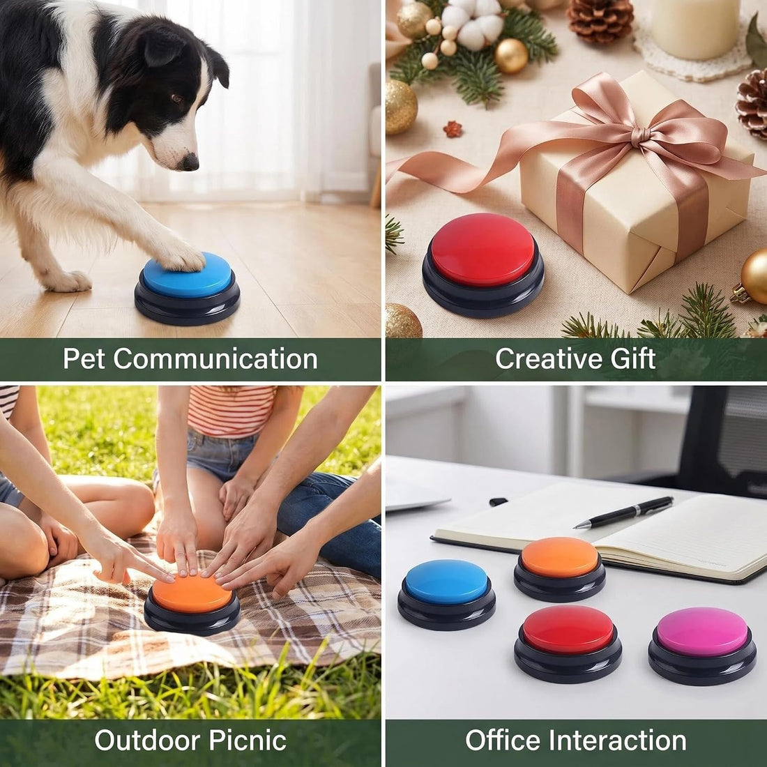 Voice Recording Button, Dog Buttons for Communication Pet Training