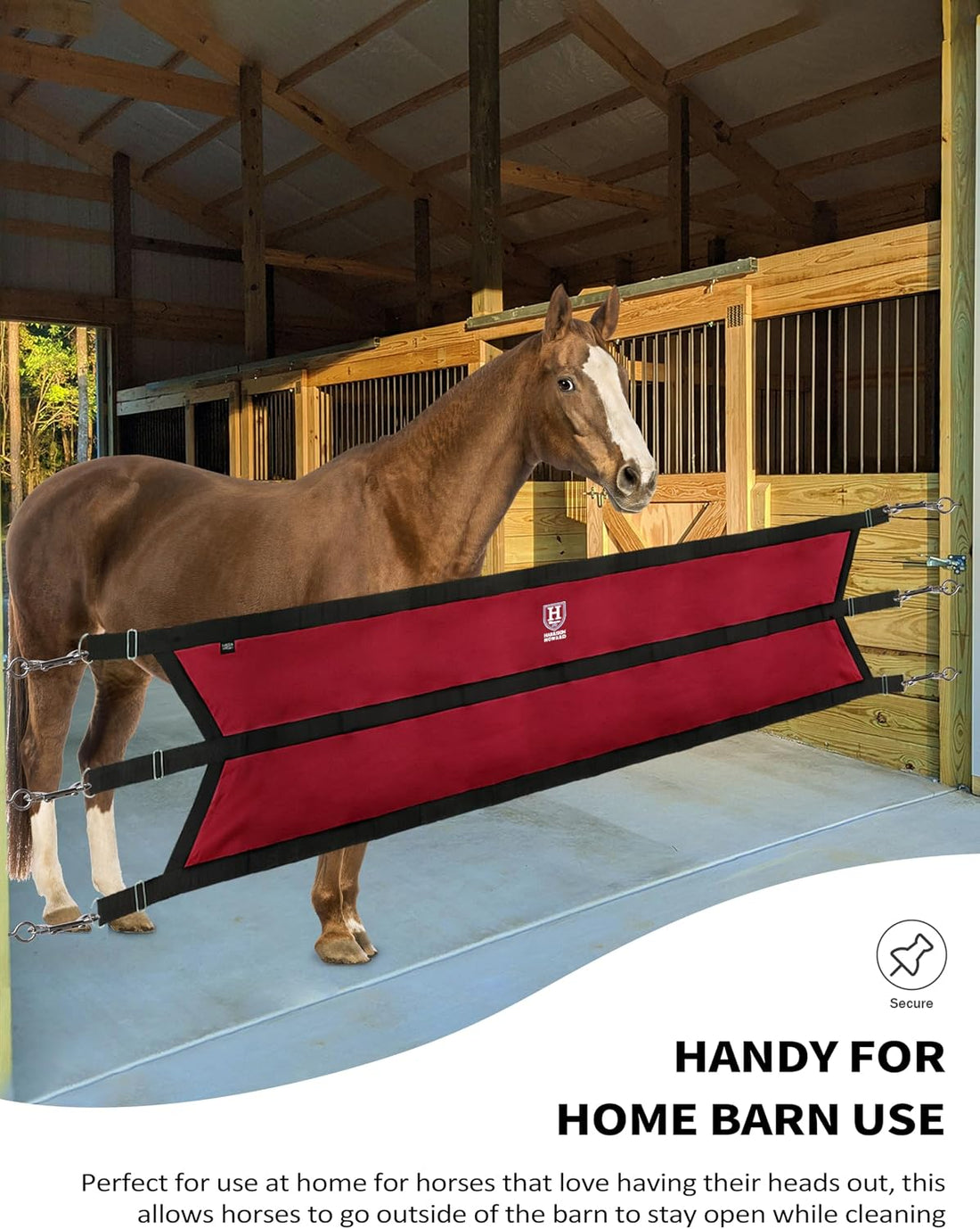 Harrison Howard Long-Lasting Fabric Home Barn Use Sturdy Spring Hooks
