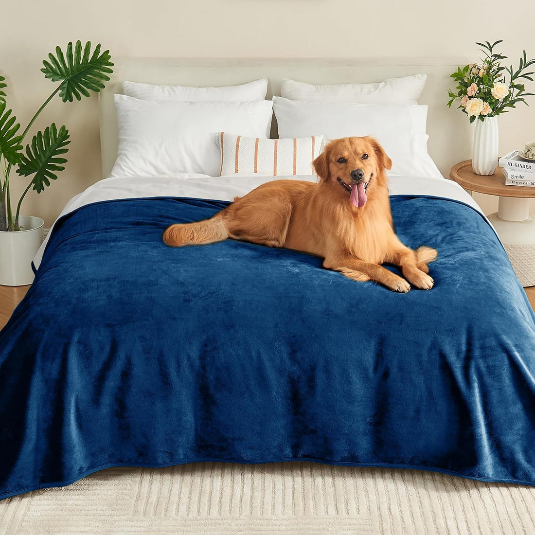 Waterproof Blanket Bed Cover 60"x80" for Adults or Pets, Dusty Pink