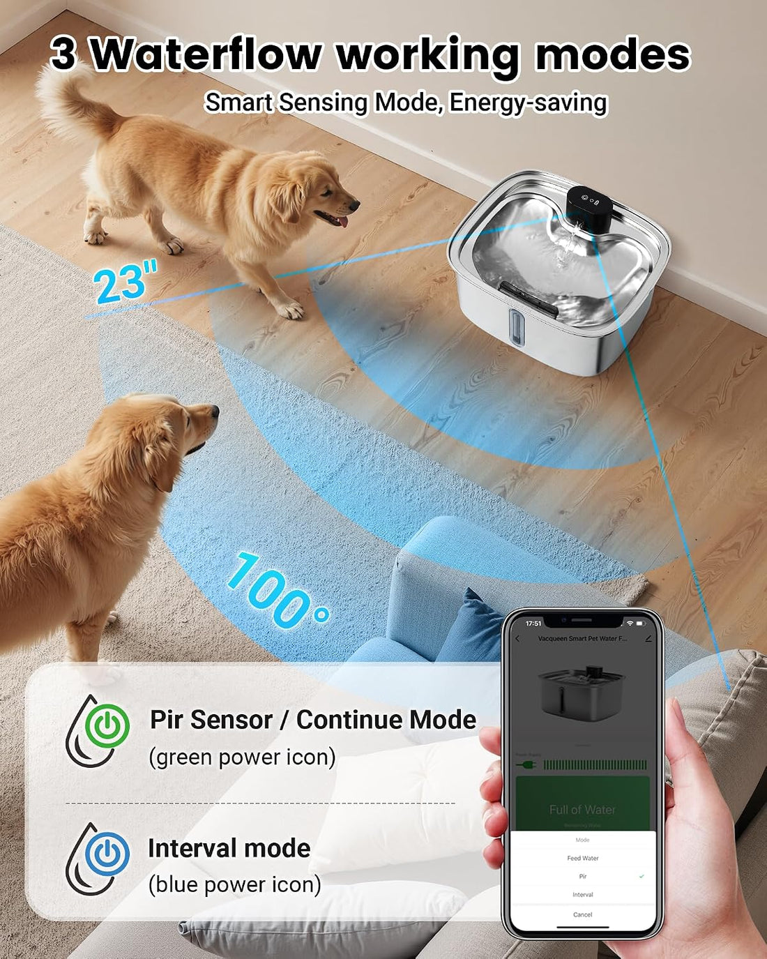 Smart Dog Water Bowl Dispenser Large