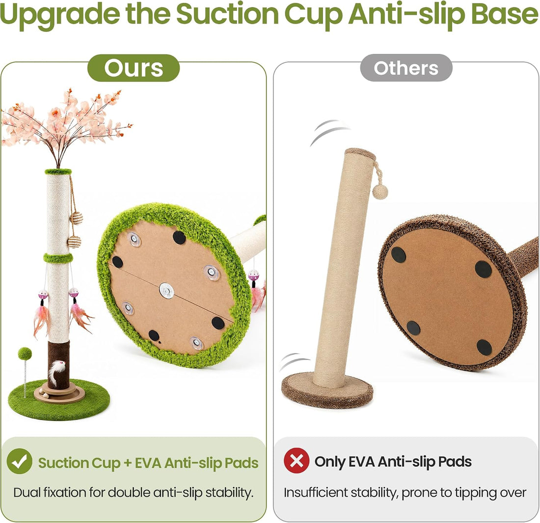 Flower Cat Scratching Post, 45 Inch Scratching Post for Indoor Cat
