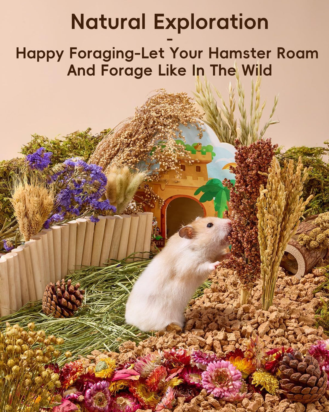 BUCATSTATE 60PCS Natural Hamster Bedding