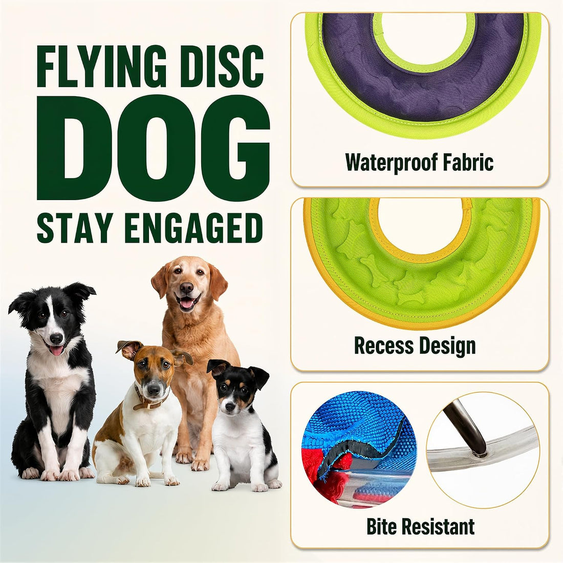 HONGEZEY 3 Pcs Flying Discs, Interactive Flyer Toys