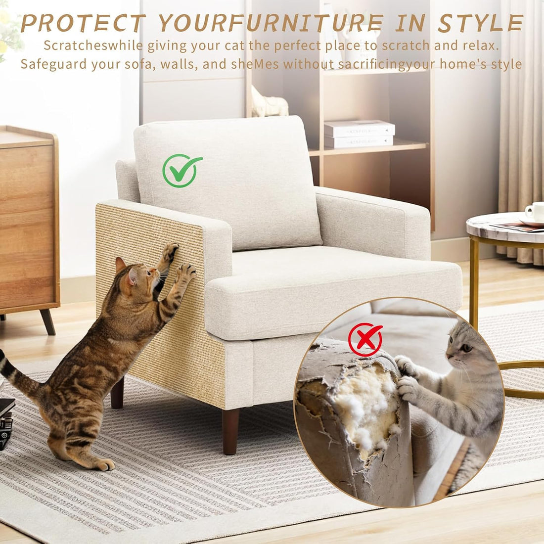 Heavy Duty Cat Scratch Furniture Protector