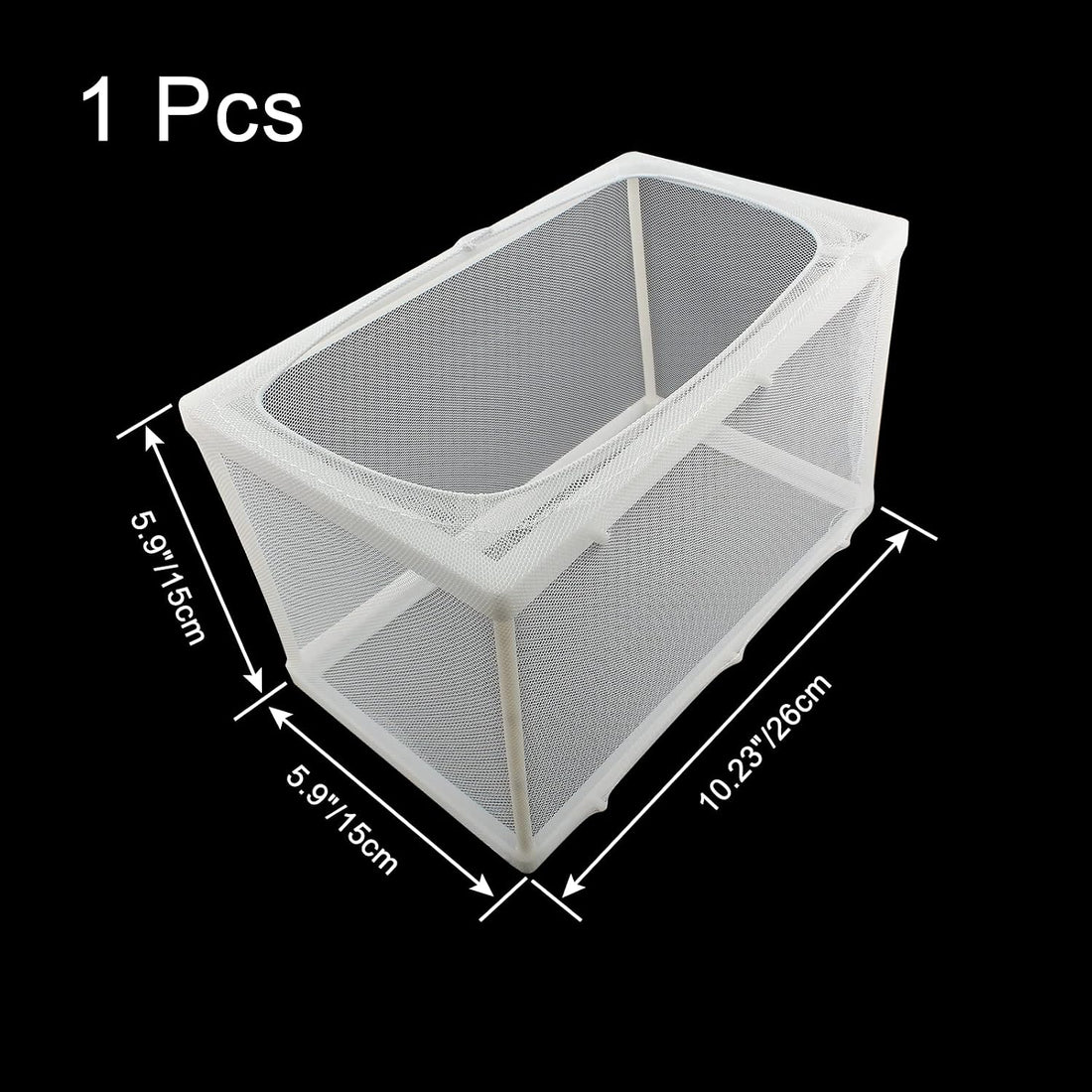 Nylon Mesh Box Square Fish Breeder Box, 10.23"x5.9"x5.9"