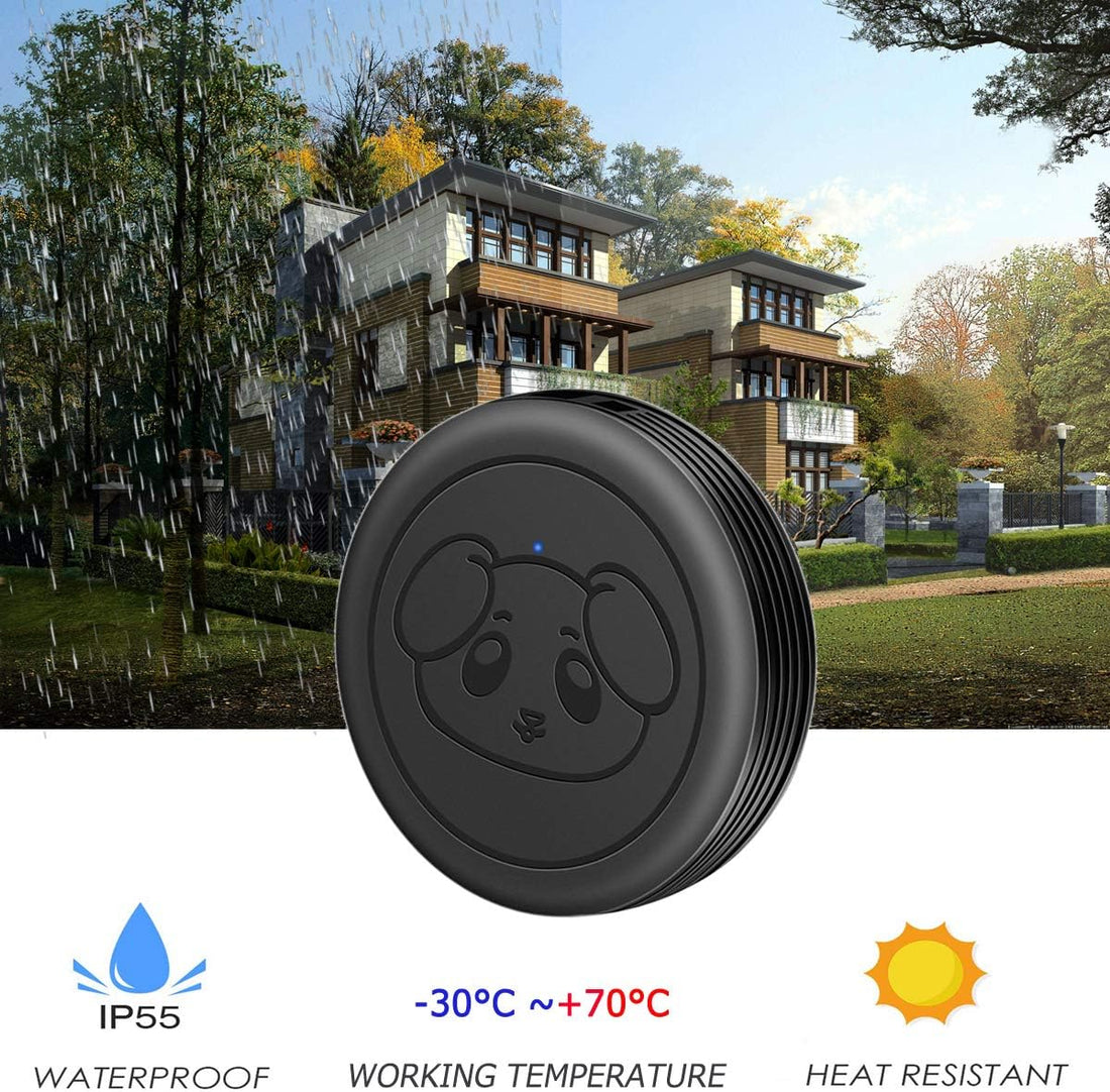 Dog Door Bell, Wireless Dog Bell, Black, 1 Receiver 4 Transmitters