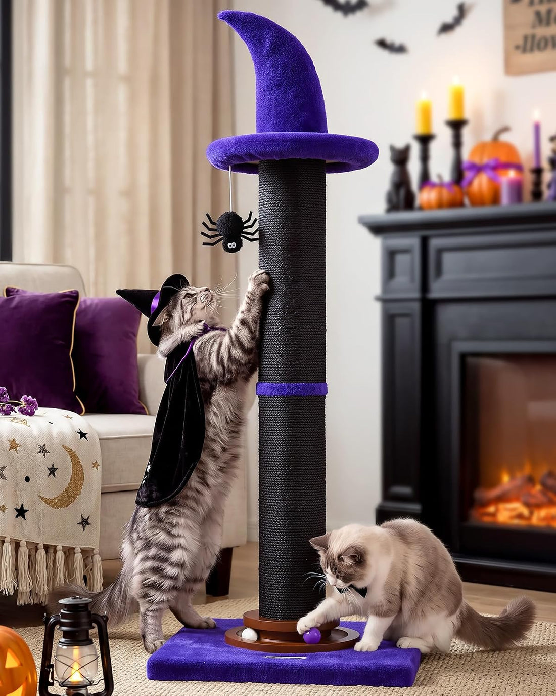 Globlazer Extra Thick Cactus Scratching Posts for Indoor Large Cats