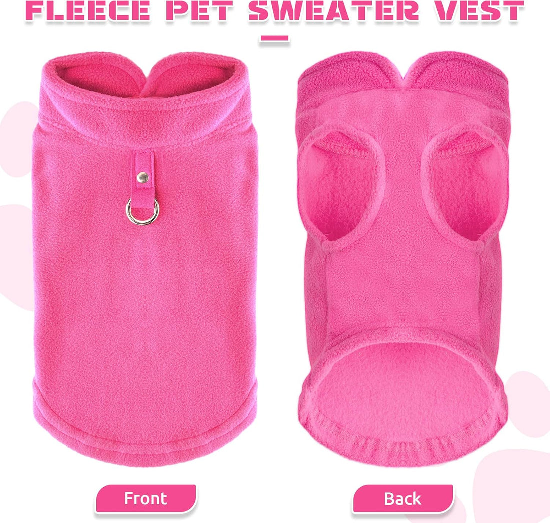 PETCARE Small Dog Sweater Cat Fleece Vest Soft Dog Jacket with Leash